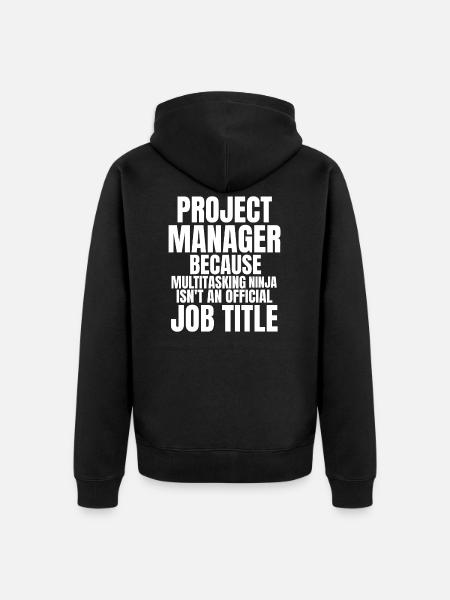 Project Manager - Unisex Premium Organic Zip Hoodie - black