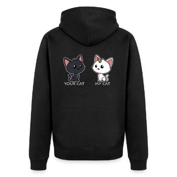 Ton chat Mon chat - Veste à capuche bio Premium Unisexe - noir - Dos - Nico (187cm)
