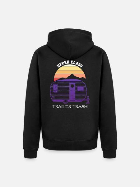 Trailer Trash - Unisex Premium Bio Zip Hoodie - Schwarz