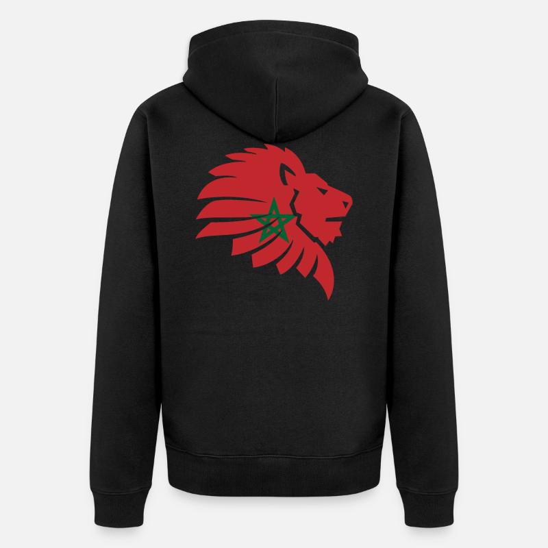 Marokko - Unisex Premium Bio Zip Hoodie - Schwarz