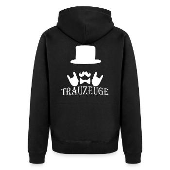 Témoin d’mariage - Veste à capuche bio Premium Unisexe - noir - Dos - Nico (187cm)