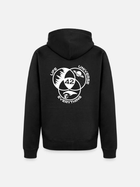 42 - Veste à capuche bio Premium Unisexe - noir