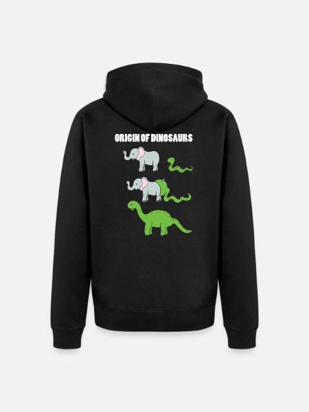 Emergence of dinosaurs - Unisex Premium Organic Zip Hoodie - black
