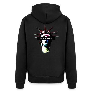 Statue de la liberté esthétique te baiser - Veste à capuche bio Premium Unisexe - noir - Dos - Nico (187cm)
