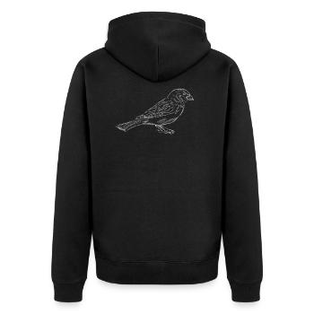 Sparrow House Sparrow Bird Nature Protection - Unisex Premium Organic Zip Hoodie - black - Back - Nico (187cm)