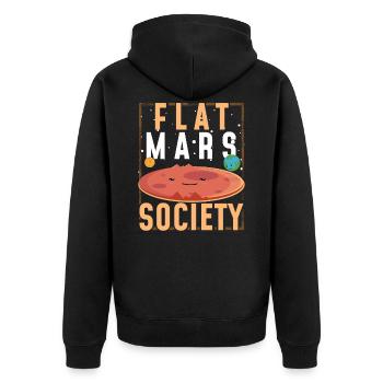 Société Mars plat - Veste à capuche bio Premium Unisexe - noir - Dos - Nico (187cm)