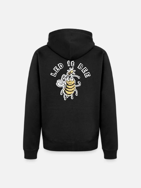 LED it BEE - joke - Unisex Premium Organic Zip Hoodie - black