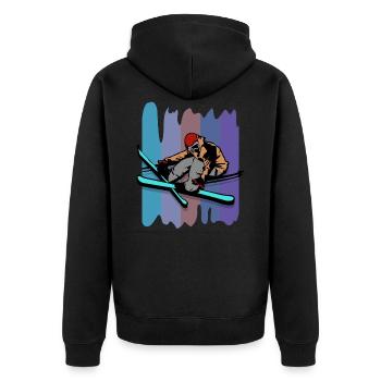 Ski acrobatique - Veste à capuche bio Premium Unisexe - noir - Dos - Nico (187cm)