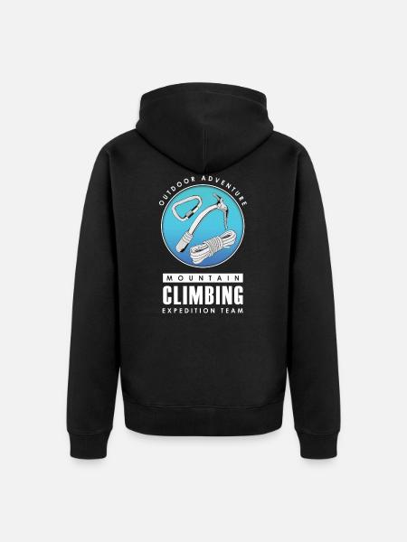 Mountaineer expedition - Unisex Premium Organic Zip Hoodie - black