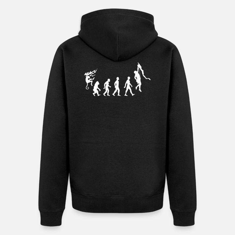 Climber evolution - Unisex Premium Organic Zip Hoodie - black
