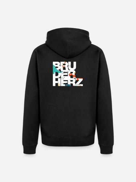 Bruderherz Bester Bruder der Welt Geschenkidee - Unisex Premium Bio Zip Hoodie - Schwarz