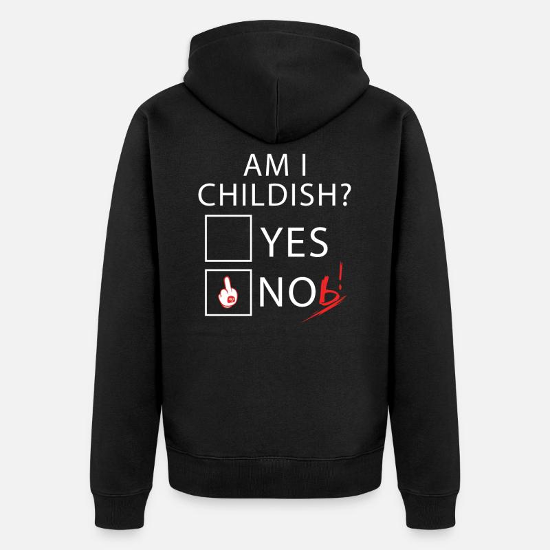 Je suis enfantin - Veste à capuche bio Premium Unisexe - noir