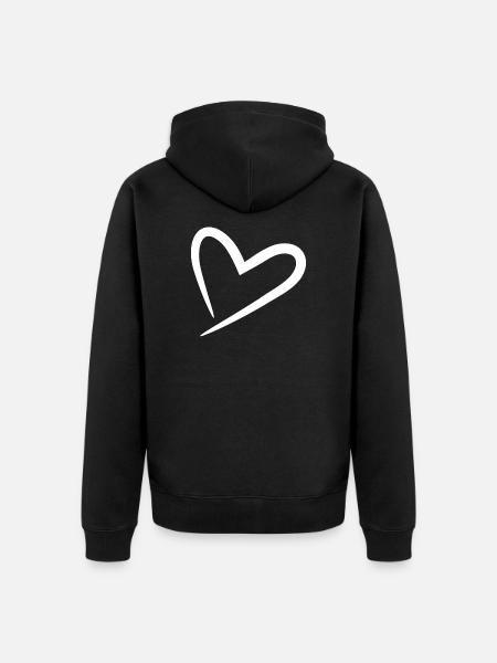 Heart knows modern - Unisex Premium Organic Zip Hoodie - black