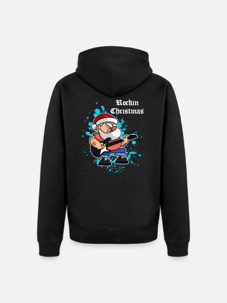 Rock Christmas - Unisex Premium Organic Zip Hoodie - black