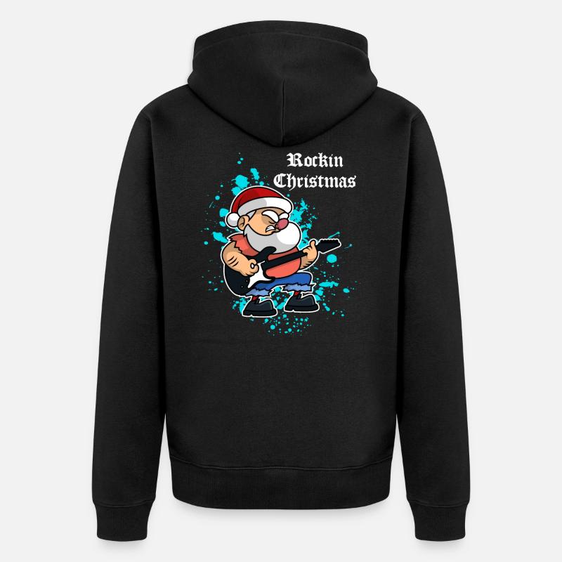 Noël rock - Veste à capuche bio Premium Unisexe - noir