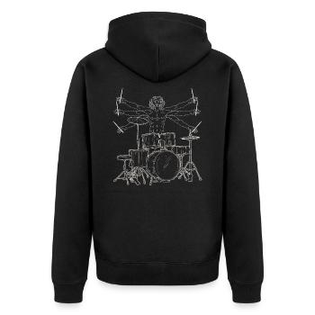 Batteur de Vitruve - Veste à capuche bio Premium Unisexe - noir - Dos - Nico (187cm)