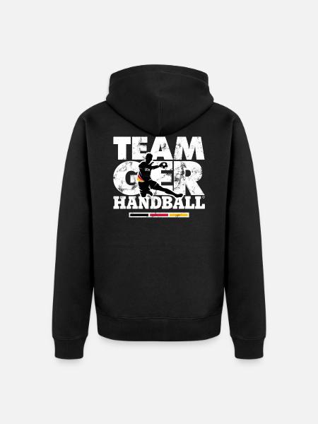 HANDBALL EM TEAM GERMANY - Unisex Premium Bio Zip Hoodie - Schwarz