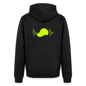 Casquette battement de cœur - Veste à capuche bio Premium Unisexe - noir - Dos - Nico (187cm)