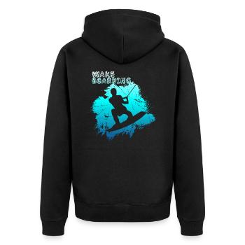wakeboard - Veste à capuche bio Premium Unisexe - noir - Dos - Nico (187cm)