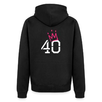 40 - Veste à capuche bio Premium Unisexe - noir - Dos - Nico (187cm)