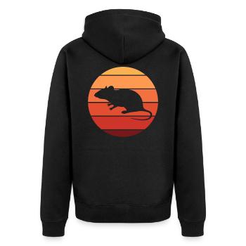 rat - Veste à capuche bio Premium Unisexe - noir - Dos - Nico (187cm)