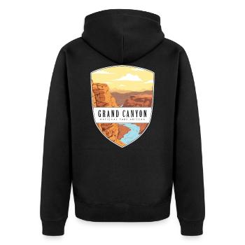 Parc national du Grand Canyon - Veste à capuche bio Premium Unisexe - noir - Dos - Nico (187cm)