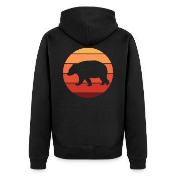 Ours animal sauvage - Veste à capuche bio Premium Unisexe - noir - Dos - Nico (187cm)