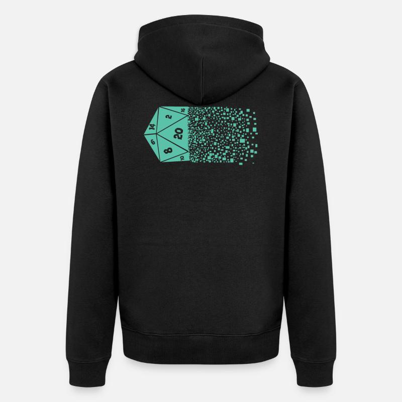 Stylo et papier disparaissant cube - Veste à capuche bio Premium Unisexe - noir