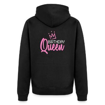 Birthday Queen Birthday Queen - Veste à capuche bio Premium Unisexe - noir - Dos - Nico (187cm)