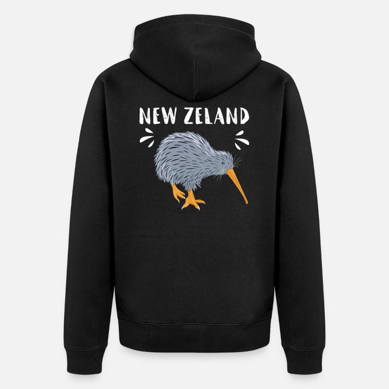 nouvelle-Zélande - Veste à capuche bio Premium Unisexe - noir