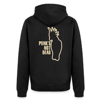 Cacatoès punk - Veste à capuche bio Premium Unisexe - noir - Dos - Nico (187cm)