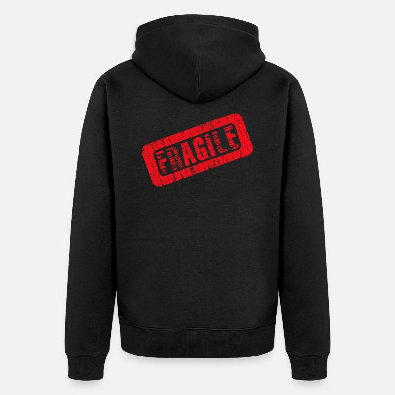 fragile - Veste à capuche bio Premium Unisexe - noir