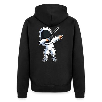 Escrimeur DAB - Veste à capuche bio Premium Unisexe - noir - Dos - Nico (187cm)