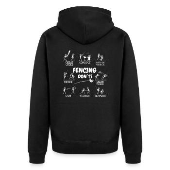 L'escrime n'est pas drôle - Veste à capuche bio Premium Unisexe - noir - Dos - Nico (187cm)