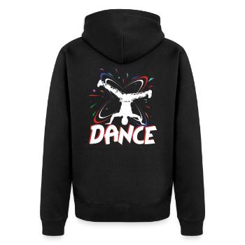 Break dance dance - Veste à capuche bio Premium Unisexe - noir - Dos - Nico (187cm)