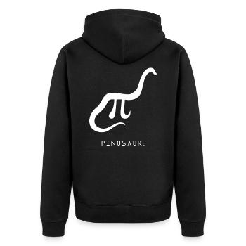 Dinosaures Pi - Veste à capuche bio Premium Unisexe - noir - Dos - Nico (187cm)