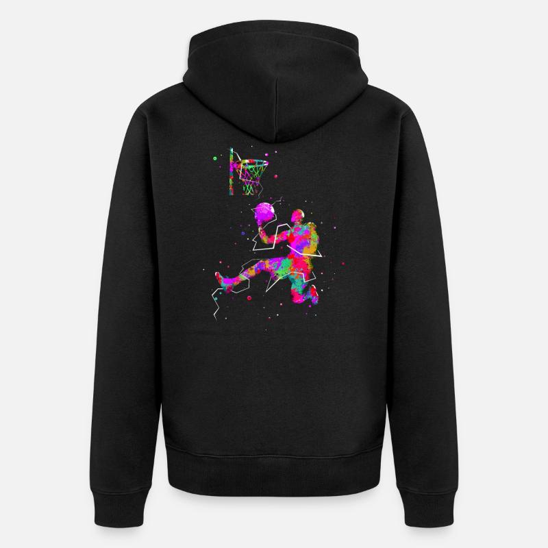 Panier de basket - Veste à capuche bio Premium Unisexe - noir