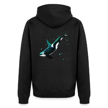 Orca - Veste à capuche bio Premium Unisexe - noir - Dos - Nico (187cm)