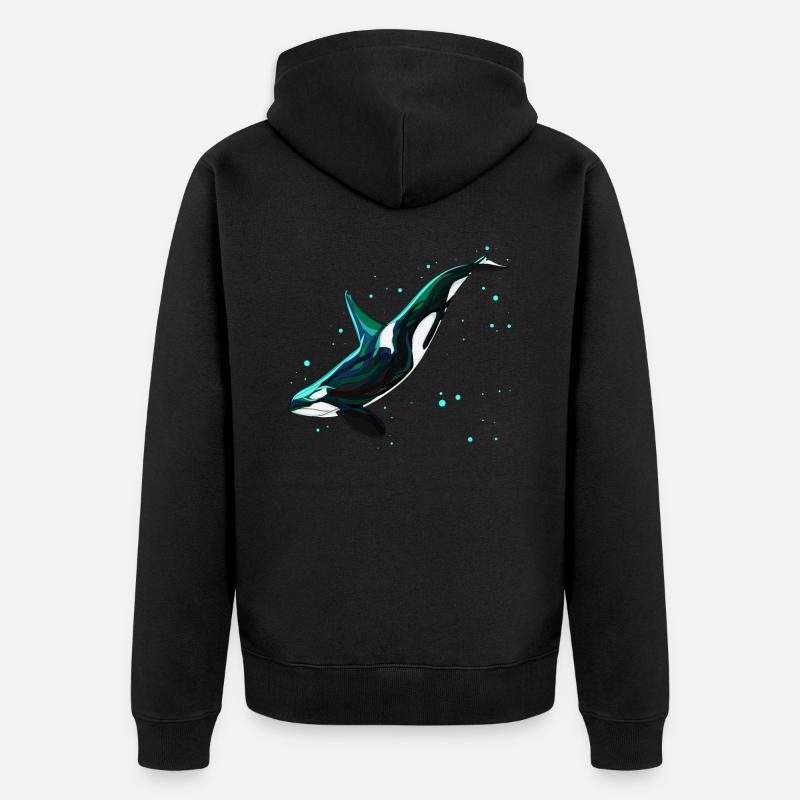 Orca - Veste à capuche bio Premium Unisexe - noir