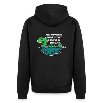 Monster Of Loch Ness Faith - Veste à capuche bio Premium Unisexe - noir - Dos - Nico (187cm)