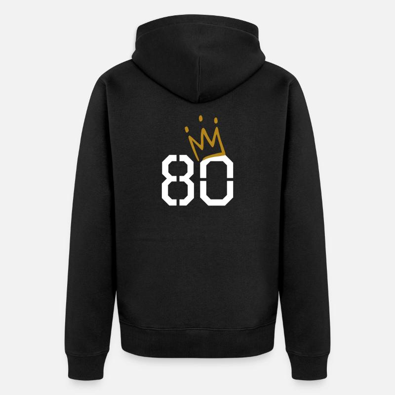 80e anniversaire - Veste à capuche bio Premium Unisexe - noir