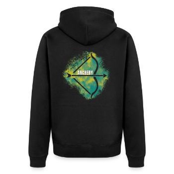 Tir à l'arc - Veste à capuche bio Premium Unisexe - noir - Dos - Nico (187cm)