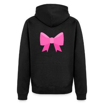 Bow decoration ornament elegant pink - Unisex Premium Organic Zip Hoodie - black - Back - Nico (187cm)