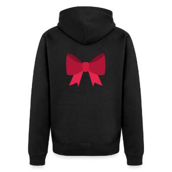 Noeud décoration ornement élégant rouge - Veste à capuche bio Premium Unisexe - noir - Dos - Nico (187cm)