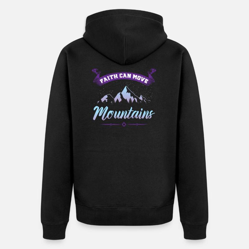 Randonner Motivation chrétienne - Veste à capuche bio Premium Unisexe - noir