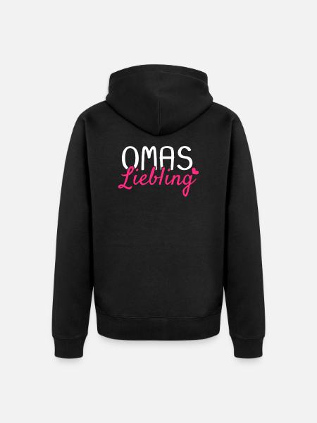 Omas Liebling - Unisex Premium Bio Zip Hoodie - Schwarz