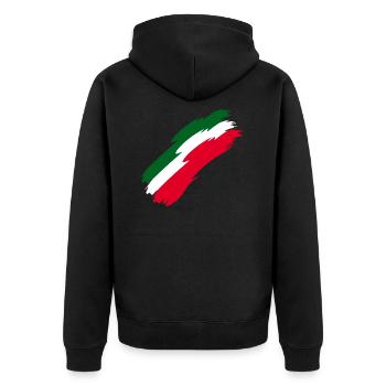 Couleurs du drapeau de l'Italie - Veste à capuche bio Premium Unisexe - noir - Dos - Nico (187cm)
