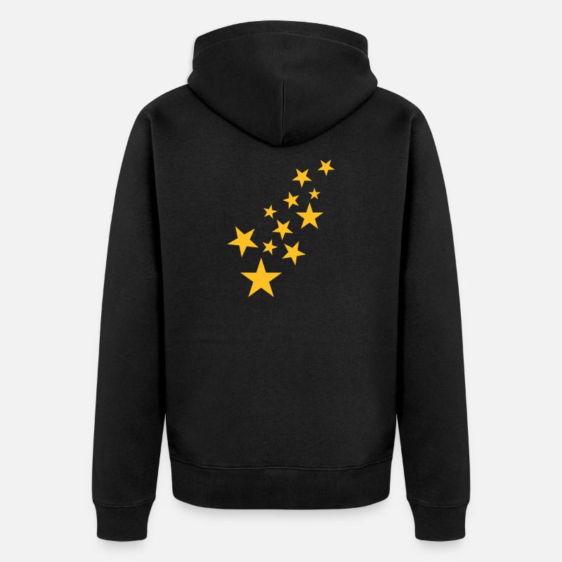 Modèle astérisque symbole étoile - Veste à capuche bio Premium Unisexe - noir
