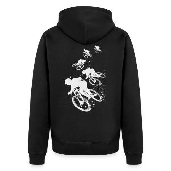 VTT VTT mountain bike downhill vélo - Veste à capuche bio Premium Unisexe - noir - Dos - Nico (187cm)