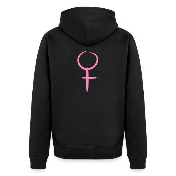 Vénus symbole femme fille Vénus symbole cadeau - Veste à capuche bio Premium Unisexe - noir - Dos - Nico (187cm)